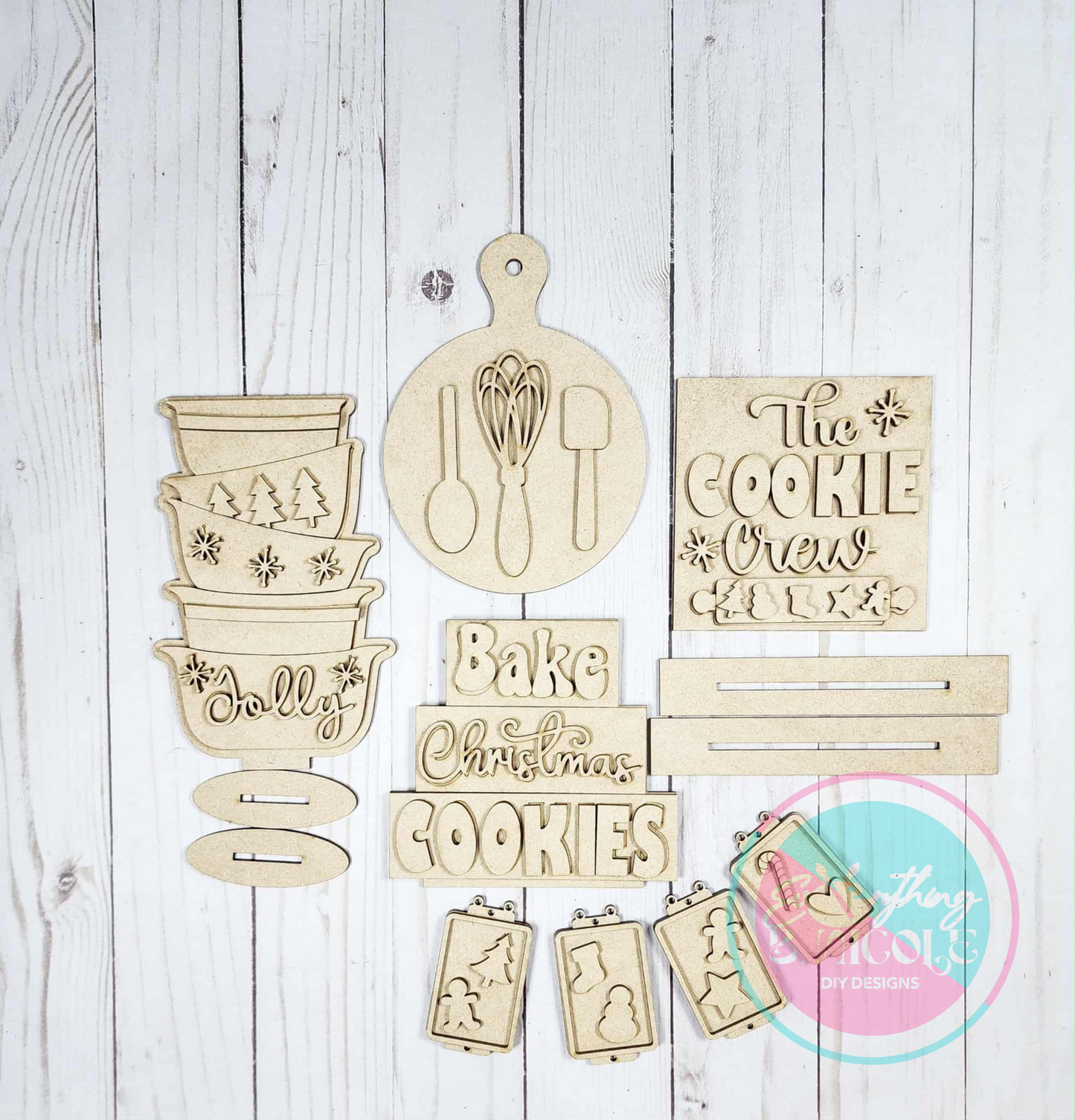Christmas Baking Tiered Tray Wood Blanks – DIY Holiday Décor