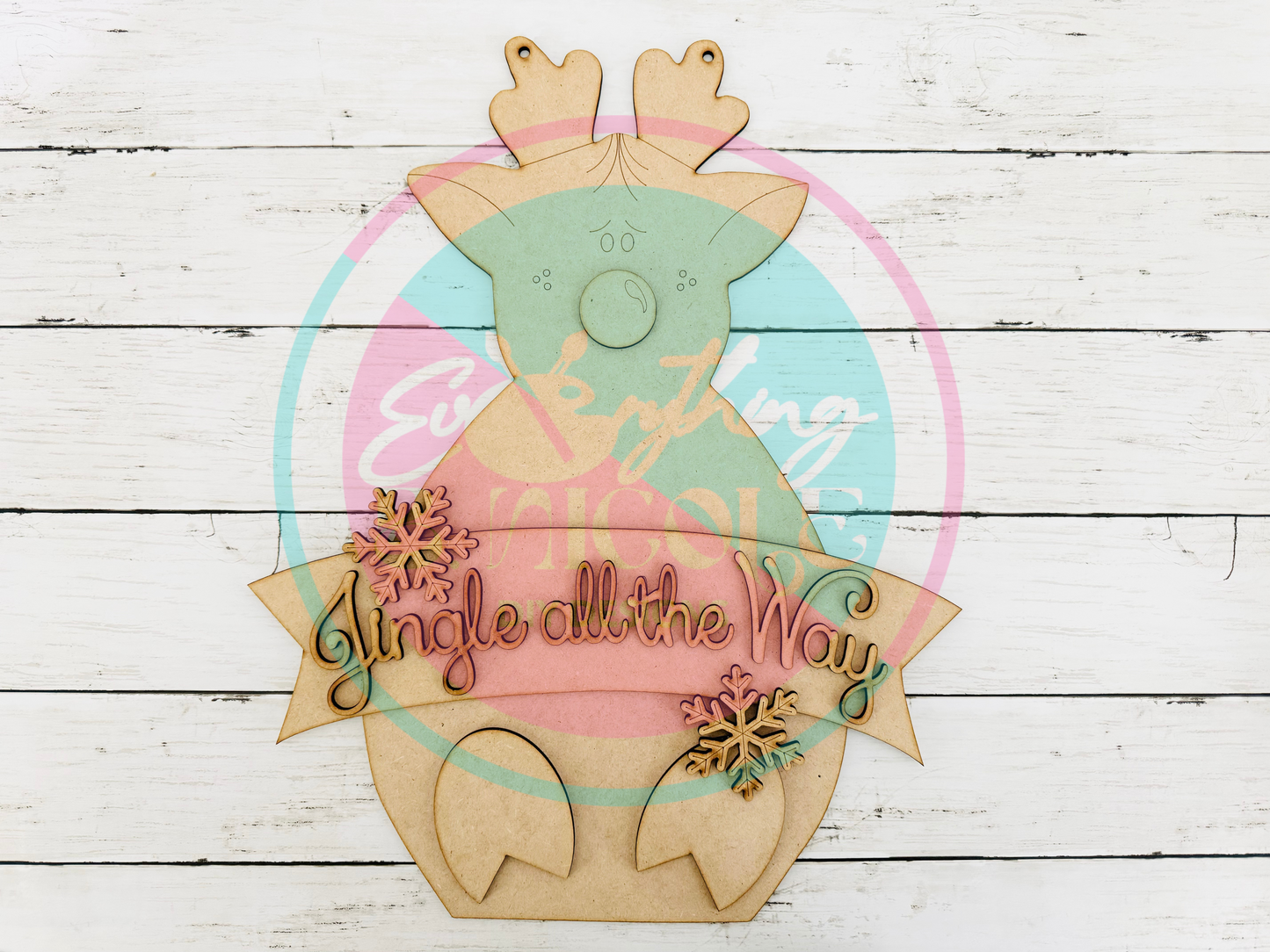 Reindeer Door Hanger | Christmas
