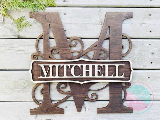 Custom Monogram Name Signs - 18" & 24"