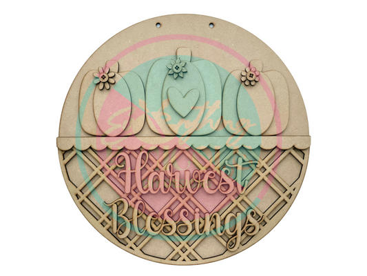 DIY Fall Harvest Blessings Door Hanger | 10.5" or 16"