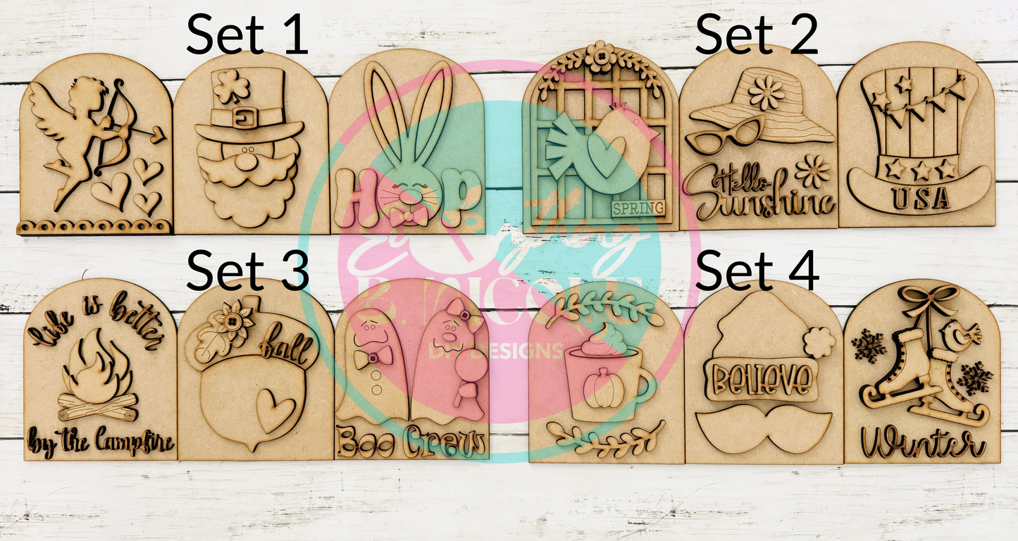 DIY Interchangeable Inserts | Small Arched Boho Sign Bundle