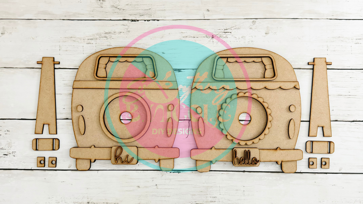 DIY Interchangeable Camper Shelf Sitter for 3'' round inserts | Wood Cutout