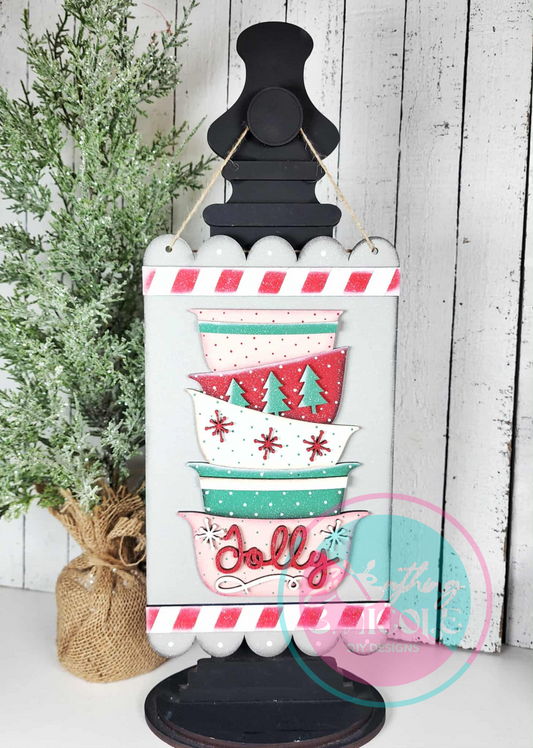 Christmas Baking Bowl Wood Sign Blank – DIY Holiday Kitchen Décor